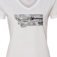 thumbnail image 4 of Inktastic Montana State Word Salad Women's V-Neck T-Shirt, 4 of 5