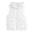 thumbnail image 5 of Spring Saving GaThRRgYP Puffer Vest for Women,Fashion Women Pocket Coat Long Jacket Winter Sleeveless Down Cotton Waistcoat Clearance, 5 of 6