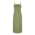 thumbnail image 6 of Zpanxa Women's Sleeveless Solid V Neck Slip Dress Bodycon Evening Party Long Dress, 6 of 7