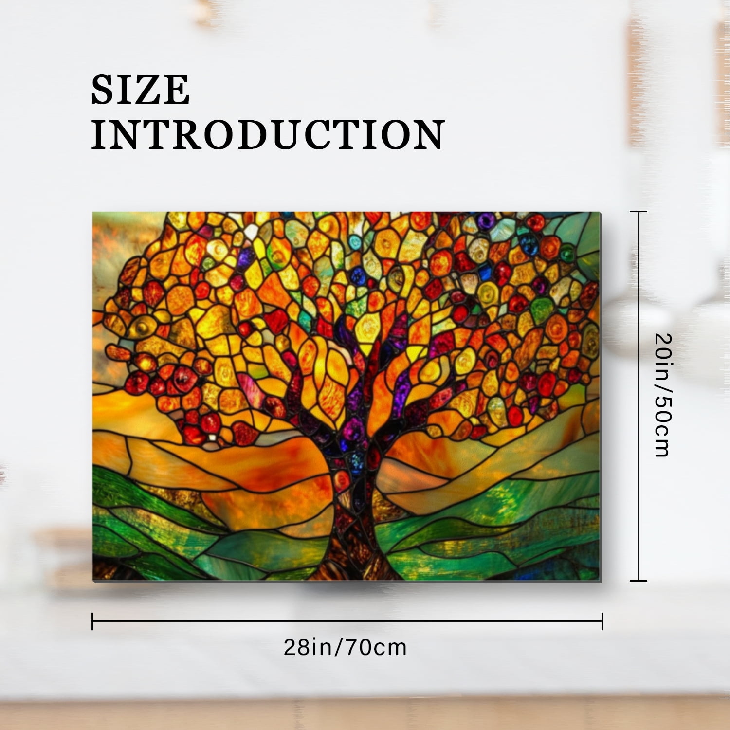Square Ceramic/Glass Stove Top Cover, Gold Huge Tree of Life Pattern Heat Resistant Glass Induction Cooktop Protector Mat, Waterproof Dustproof Oilproof Pad for Kitchen RV (28×20 Inch)