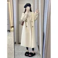 thumbnail image 4 of White Woolen Jacket For Women 2024 New Style Petite Korean Version Overcoat Explosion Model V-Neck Regular Type China Origin Camel 6088 (version) S (less than 42.50kg), 4 of 5
