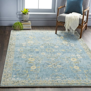 Mark&Day Area Rugs, 2x7 Heidveld Traditional Sky Blue Runner Area Rug (2'6" x 7'6")