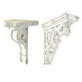 thumbnail image 4 of Wood Corbels Shabby Wood Brackets Decorative Shelf Brackets in Diffferent Shape Vintage White Wooden Corbels Wall Decor Door Inner Corner Decoration, 4 of 6