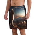 thumbnail image 2 of Kdxio Pyramid Desert Cat Pattern Mens Casual Shorts - Drawstring Summer Beach Sports Shorts for Men, 2 of 5