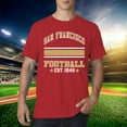 thumbnail image 2 of VBARHMQRT Blue Sweatshirt Men’S Football Fans Sports T Shirt Vintage Rugby Player Sports Retro Men T Shirt Tops Red, 2 of 4