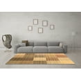 thumbnail image 3 of Ahgly Company Indoor Square Checkered Brown Modern Area Rugs, 8' Square, 3 of 4