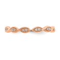 thumbnail image 3 of 14K Rose Gold Ring Band Eternity Diamond Round Polished Vintage Pave Size 7 , Size 7, 3 of 5