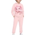 thumbnail image 4 of Uorisanigo Girls Boys Clothes Cute Axolotl Pink Long Sleeve Hooded Pullover Hoodies and Athletic Jogger Sweatpants with Pockets 2pcs Fall Winter Fashion Outfit Set, 4 of 7