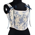 thumbnail image 2 of PEASKJP Shapewear for Women Long Sleeve V Neck Bodysuit Basic Shirts Tops, Blue L, 2 of 4
