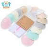 Organic Bamboo Nursing Breast Pads by KeaBabies, 14-Pack Reusable Breast Pads (Pastel Touch, Large 4.8 )