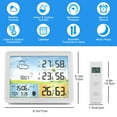 thumbnail image 2 of Indoor Outdoor Thermometer Hygrometer, Wireless Weather Station, Color Display Digital Alarm Clock Weather Forecast, 2 of 8