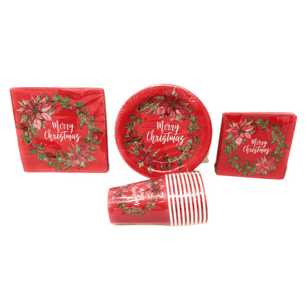 Northeast Home Goods Holiday Collection Merry Christmas Disposable