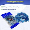 thumbnail image 5 of MR CHIPS ¾ inch Plastic Magnetic Bingo Chips with Metal Ring, 300 Chips, Blue, All Ages, 5 of 8