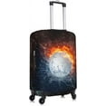 thumbnail image 3 of Volleyball In The Water And Fire Luggage Suitcase Covers Elastic Washable Volleyball Player Luggage Protector Travel Suitcase Protective Cover For Kid And Adult, L (Fit 25-29 Inch Luggage), 3 of 6
