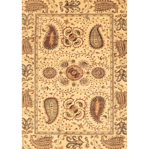 Ahgly Company Indoor Rectangle Abstract Brown Modern Area Rugs, 3' x 5'