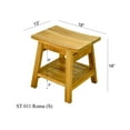 thumbnail image 4 of Grade-A Teak Wood Roma Shower Seat 18" Outdoor Patio Stool Bench, 4 of 4