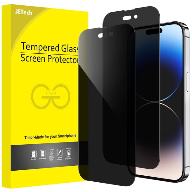 Protector de pantalla JeTech Privacy para iPhone 14 Pro de 6.1 pulgadas, paquete de 2