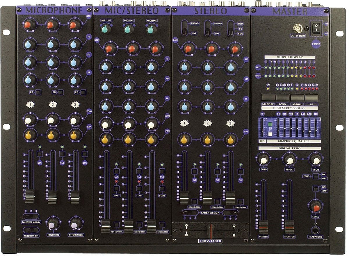 Vocopro Kjm8000pro 6channel Pro Kj/dj Mixer W/ Digital Key Control