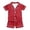 Wine, variant on lnmuld Girls Solid Color Satin Short Pajama Set, Button-Down Top & Shorts Sleepwear Color:Dark Blue,Size:12-13 Years