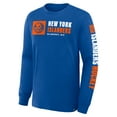 thumbnail image 4 of Men's Fanatics Royal New York Islanders Goal Crease Legacy Long Sleeve T-Shirt, 4 of 5