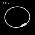thumbnail image 3 of Uxcell 8Pack Cable Key Rings, 6-inch(155mm) Wire Keychain Twist Loops, White, 3 of 7