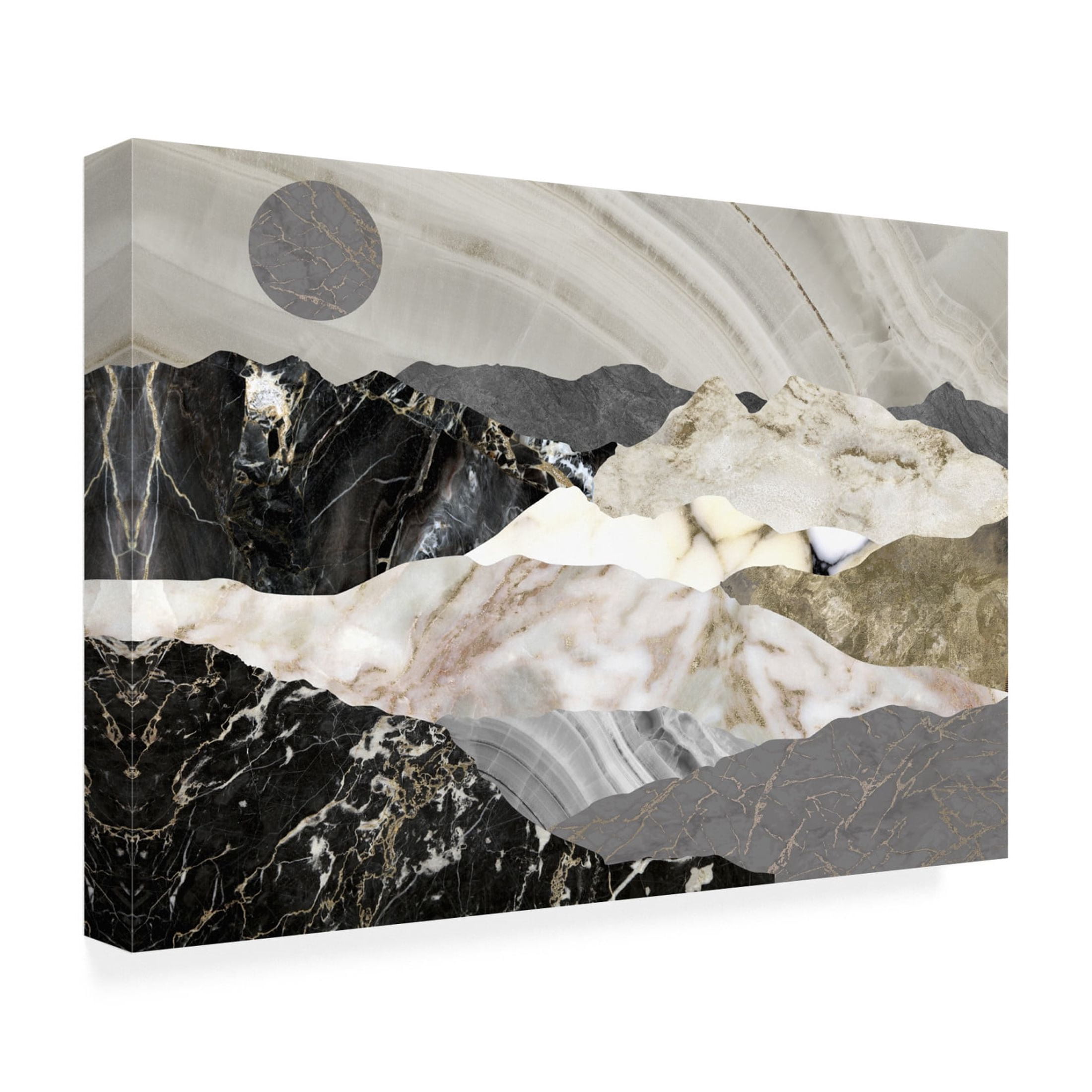 Canvas Wall Art - Sasha 'Marble Mountains' Wall Art for Living Room, Bedroom, or Office Décor by Trademark Fine Art - 47 x 30 Inches