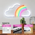 thumbnail image 3 of Brightside Rainbow Cloud LED Neon Wall Sign, Multi-color Decorative Lighting, 15", 3 of 6