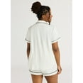 thumbnail image 6 of Joyspun Women's Dreamy Soft Collection Notch Collar Top and Shorts Pajama Set, 2-Piece, Sizes XS-3X, 6 of 6