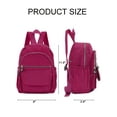 thumbnail image 2 of LAVA Mini Backpack Purse for Women, Lightweight Waterproof Nylon Travel Daypack (Rose Red), 2 of 8