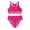 Hot Pink, variant on lnmuld Toddler Girls UPF 50 Sun Protective 2 Piece Tankini Set - Rash Guard & Skirt for Beach Pool Party Color:Hot Pink,Size:5-6 Years