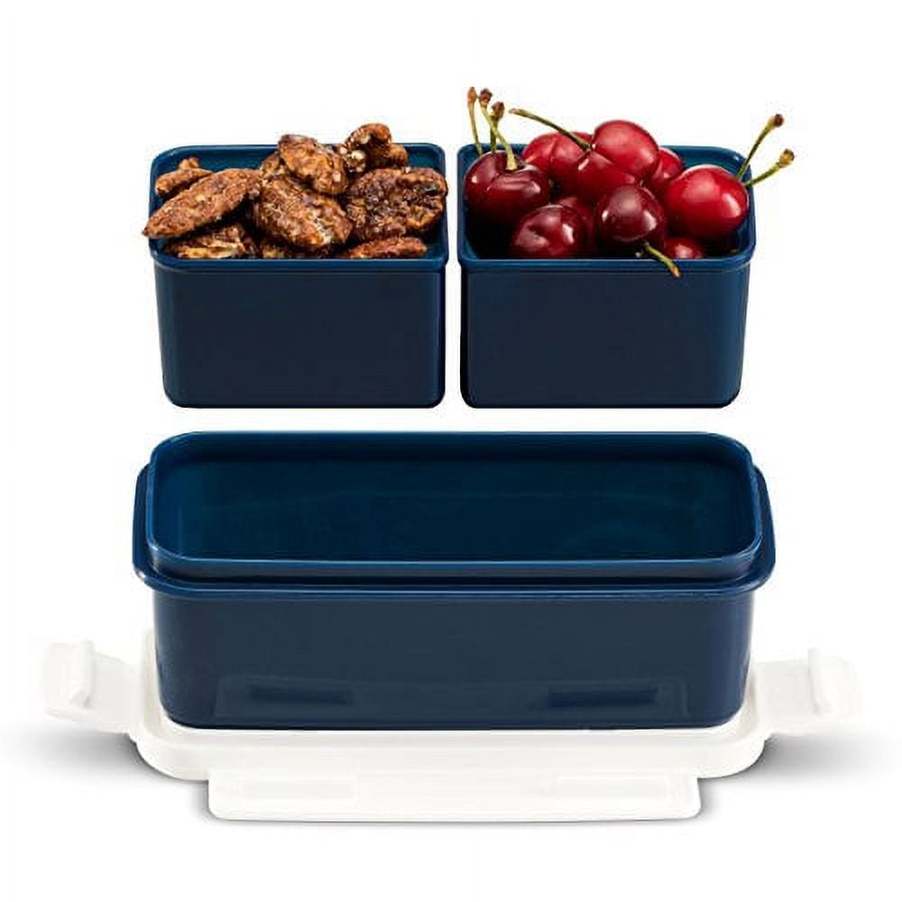 Komax Bento Lunch Box With Handle Strap [2-Pack] 
