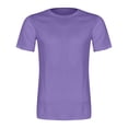 thumbnail image 5 of Yifymode Men's Waffle Knit Crew Neck Short Sleeve T-Shirt, Classic Fit Textured Breathable Casual Top Purple XL, 5 of 5
