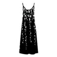 thumbnail image 5 of Nmnitkp Women's Summer Maxi Dress Casual V-Neck Sleeveless Bohemian Spaghetti Strap Floral Long Maxi Dress with Pockets S-2XL, 5 of 5