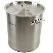 GasOne Fryer Pot 32 QT - All Purpose - Stainless Steel Tri Ply Bottom with All Purpose Pot Deep