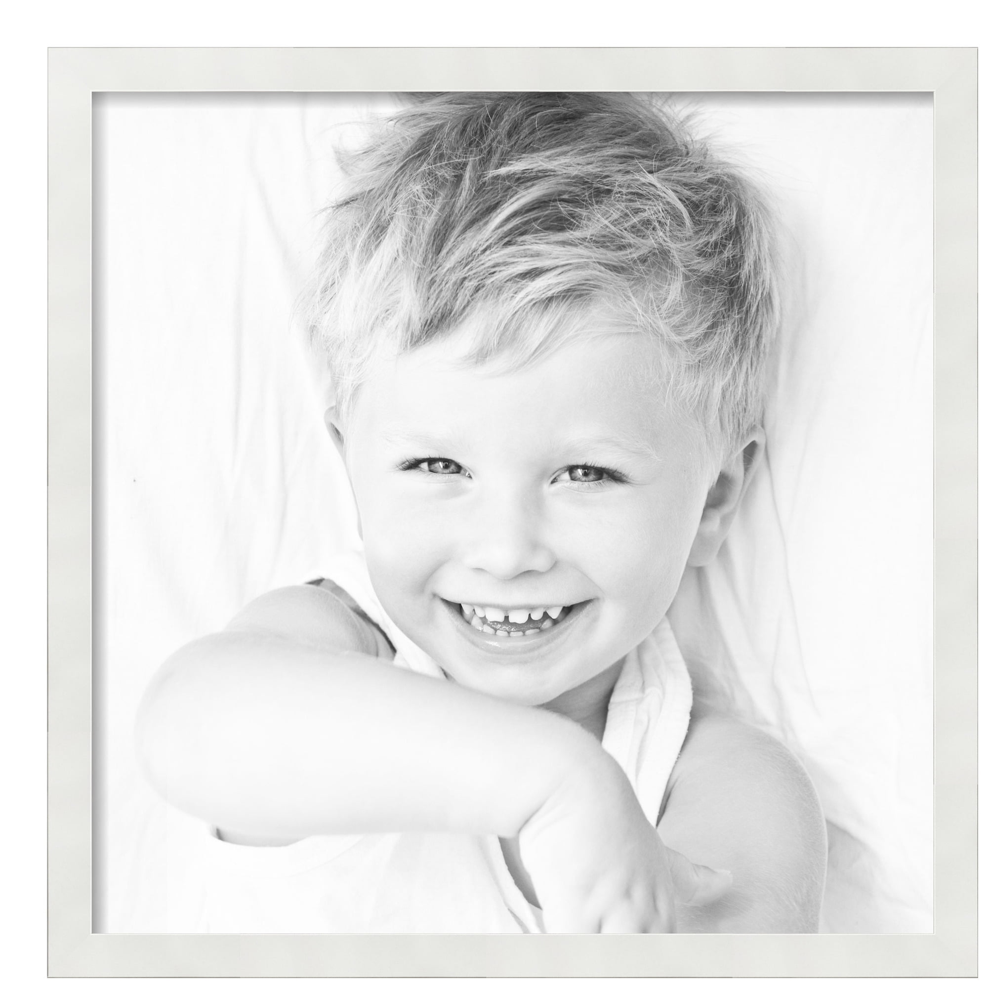 ArtToFrames 24" x 24" Soft White Picture Frame, 24x24 inch White MDF Poster Frame (WOM-5179), 5 Pack