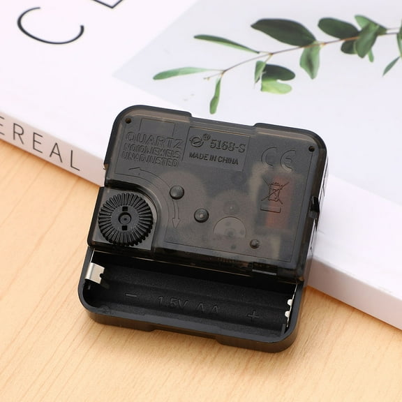 RUNROTOO 2Pcs Black Quartz Clock Movement for Silent Operation and DIY Clocks