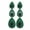 Dark Green, variant on Women's Retro Earrings High-end Jewel Earrings Distinctive Exaggerated Long Drop Earrings