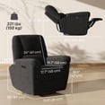 thumbnail image 3 of HOMCOM Fauteuil Inclinable Électrique, Fauteuil Inclinable Rembourré avec Ports USB, Noir, 3 of 10