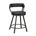 thumbnail image 3 of OakvillePark Belmar Swivel Counter Height Barstool (Set of 2), Black, 3 of 6