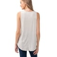 thumbnail image 3 of URBAN DAIZY Women's Casual Sleeveless Top Scoop Neck Round Hem Loose Fit Flowy Tunic Basic Tank T Shirt UD02_T21074 Oatmeal M, 3 of 6
