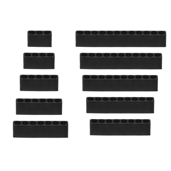 Uxcell 10pcs Screwdriver Bit Holder Organizer Hex Drill Plastic Storage Case for Any 1/4" Metal Driver Bits