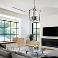 thumbnail image 3 of 4-Light 12.01-in Matte Black Pendant Light for Kitchen, Living Room, Dining Room, 3 of 10