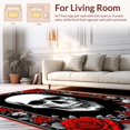 thumbnail image 2 of Ultra Soft Area Rug, Vibrant Sugar Skull Artistry, Non Slip, Stain Resistant, Washable Area Rugs for Living Room, Bedroom(Red, 3X5), 2 of 8