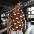 thumbnail image 3 of Wukai Sloths Need More Coffee Print Men's Short-Sleeved Mesh T-Shirt,Quick-Dry Short Sleeve Workout T-Shirt-Large, 3 of 8