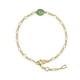 thumbnail image 2 of Pulsera de aventurina verde con piedra natural para mujer. Pulseras auténticas para mujer. Pulsera Figaro con cadena., 2 of 9