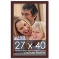 thumbnail image 2 of 27x40 Classic Modern Brown Picture Frame - UV Acrylic, Foam Board Backing, Hanging Hardware, 2 of 8