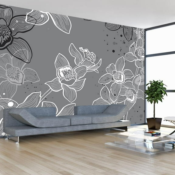Tiptophomedecor Floral Wallpaper Wall Mural - Winter Flora