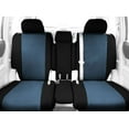 thumbnail image 2 of CalTrend Front 40/20/40 Split Bench Carbon Fiber Seat Covers for 2005-2010 Nissan Titan - NS294-04FC Blue Insert with Black Trim, 2 of 3