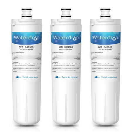 Waterdrop NSF 42 Certified 640565 Refrigerator Water Filter Compatible with Bosch 640565 Whirlpool WHKF-R-PLUS 3 (Best Nsf Certified Water Filters)