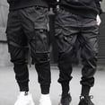 thumbnail image 1 of Mialoley Men's Loose Cargo Pant, Adjustable Straps Tapered Trousers, 1 of 6